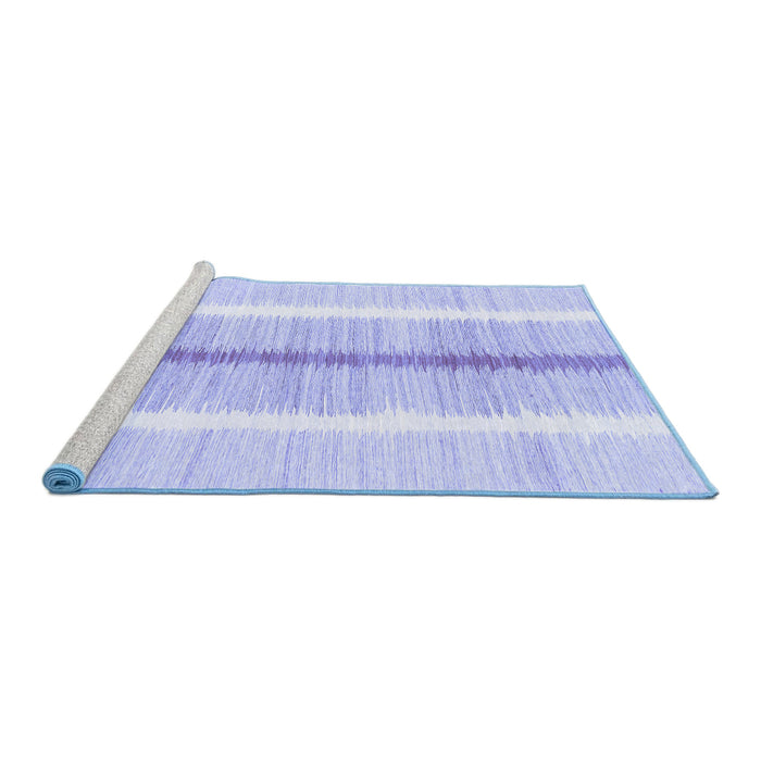 Sideview of Machine Washable Abstract Blue Modern Rug, wshabs1926blu