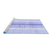 Sideview of Machine Washable Abstract Blue Modern Rug, wshabs1926blu