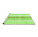 Sideview of Machine Washable Abstract Green Modern Area Rugs, wshabs1926grn