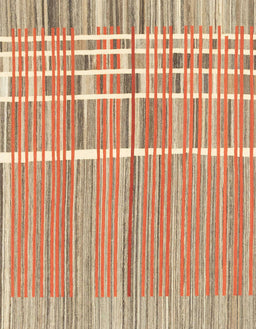 Machine Washable Abstract Red Rug, wshabs1927