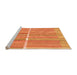 Sideview of Machine Washable Abstract Orange Modern Area Rugs, wshabs1927org