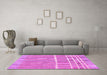 Machine Washable Abstract Purple Modern Area Rugs in a Living Room, wshabs1927pur