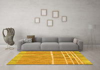 Machine Washable Abstract Yellow Modern Rug, wshabs1927yw