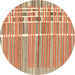 Round Abstract Red Modern Rug, abs1927