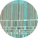 Round Abstract Light Blue Modern Rug, abs1927lblu