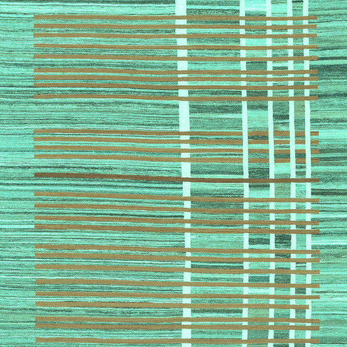 Square Abstract Turquoise Modern Rug, abs1927turq