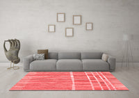 Machine Washable Abstract Red Modern Rug, wshabs1927red