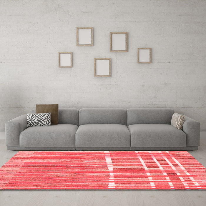Modern Red Washable Rugs