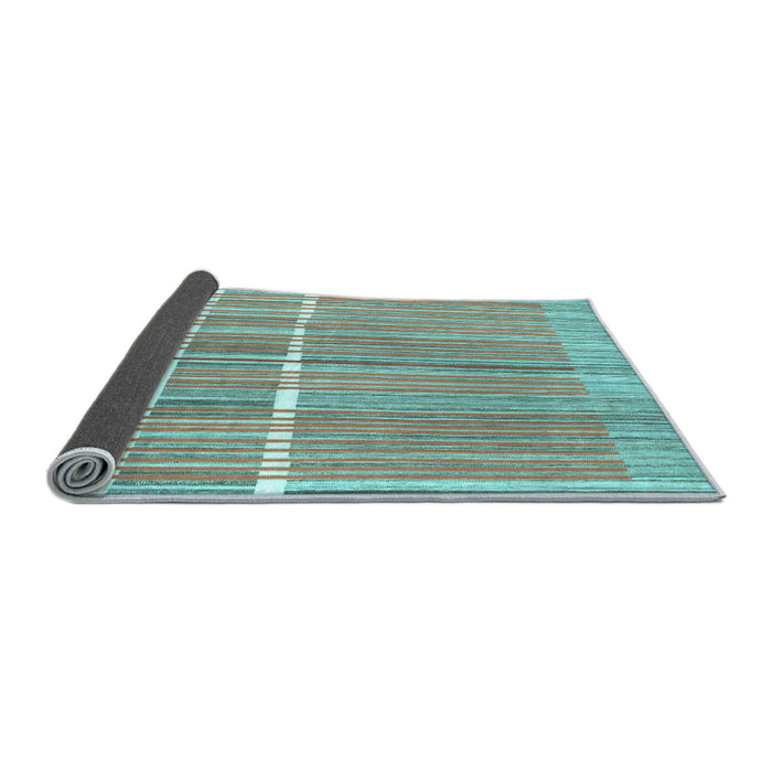 Sideview of Abstract Light Blue Modern Rug, abs1927lblu