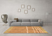 Machine Washable Abstract Brown Modern Rug in a Living Room,, wshabs1927brn