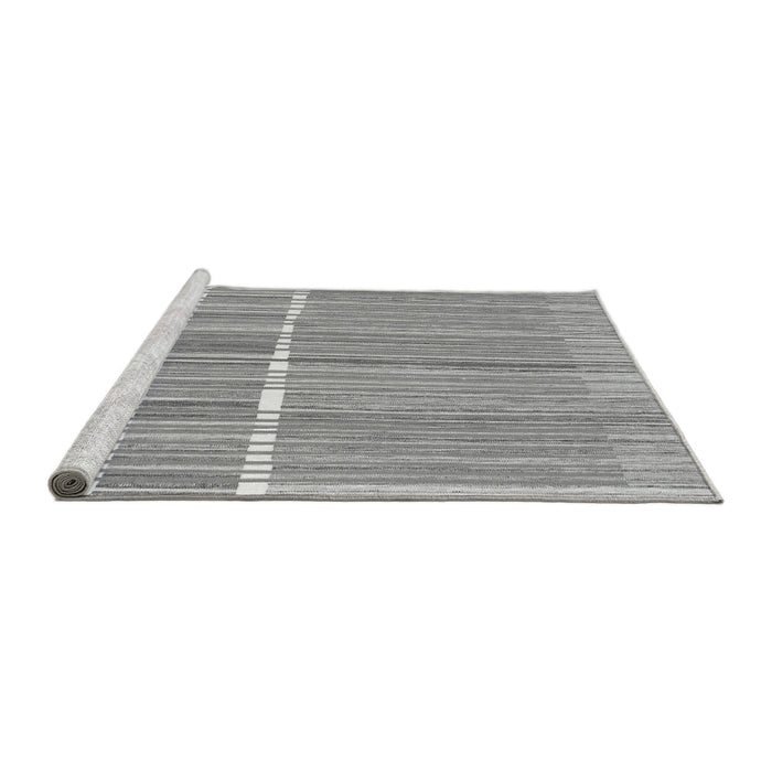 Sideview of Machine Washable Abstract Gray Modern Rug, wshabs1927gry