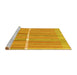 Sideview of Machine Washable Abstract Yellow Modern Rug, wshabs1927yw