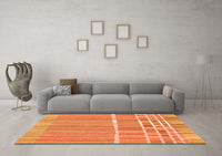 Machine Washable Abstract Orange Modern Rug, wshabs1927org