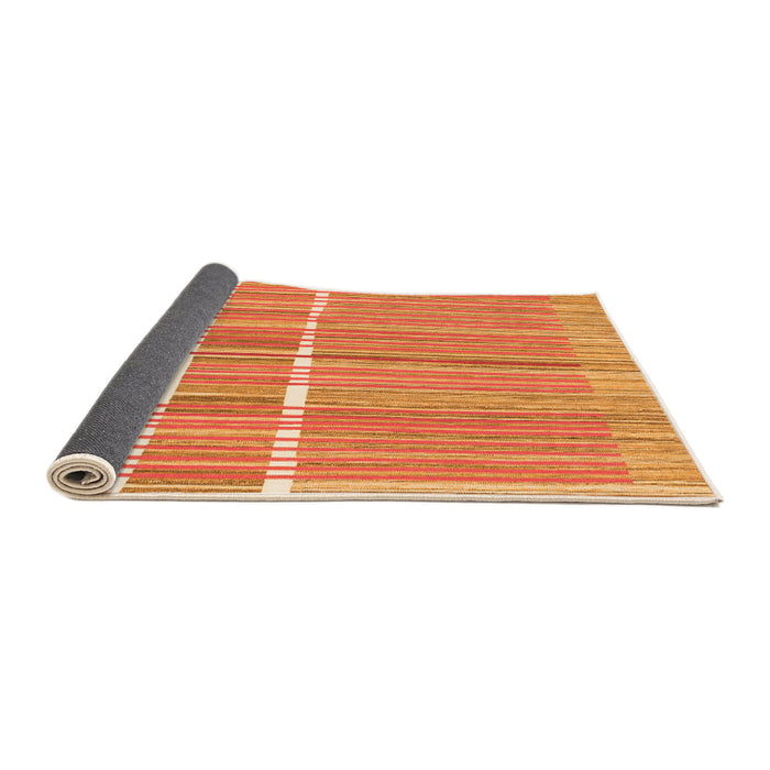 Sideview of Abstract Orange Modern Rug, abs1927org