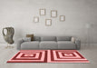 Modern Red Washable Rugs