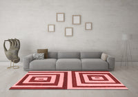 Machine Washable Oriental Red Modern Rug, wshabs1928red