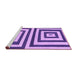 Sideview of Machine Washable Oriental Purple Modern Area Rugs, wshabs1928pur