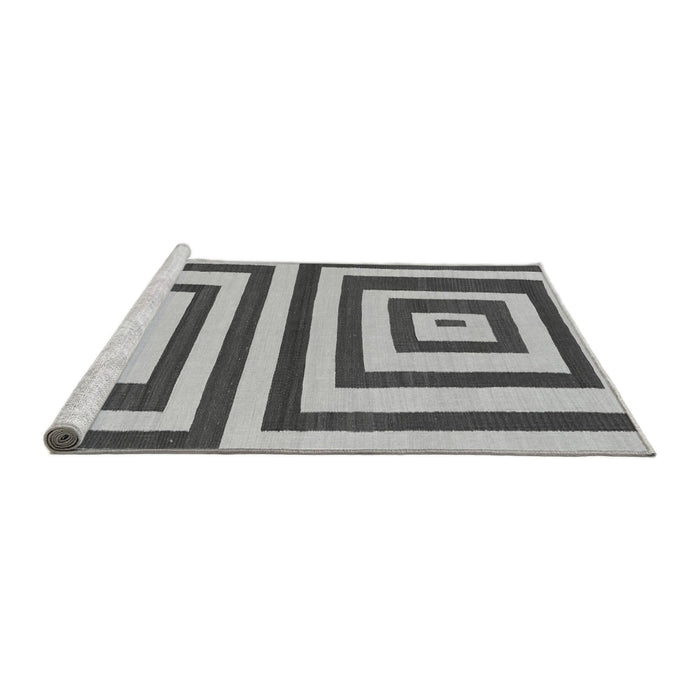 Sideview of Machine Washable Oriental Gray Modern Rug, wshabs1928gry