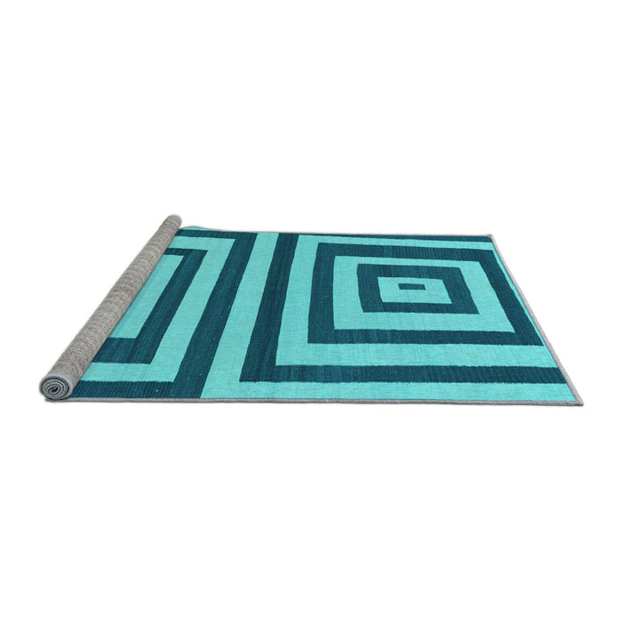 Sideview of Machine Washable Oriental Light Blue Modern Rug, wshabs1928lblu