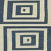 Square Abstract Blue Oriental Rug, abs1928