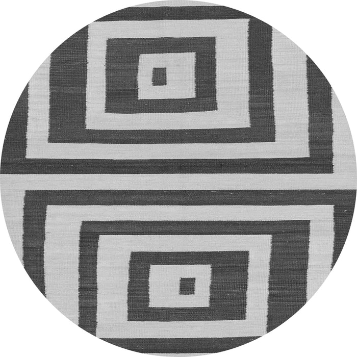 Round Machine Washable Oriental Gray Modern Rug, wshabs1928gry