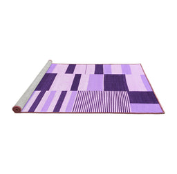 Sideview of Machine Washable Abstract Purple Modern Area Rugs, wshabs1929pur