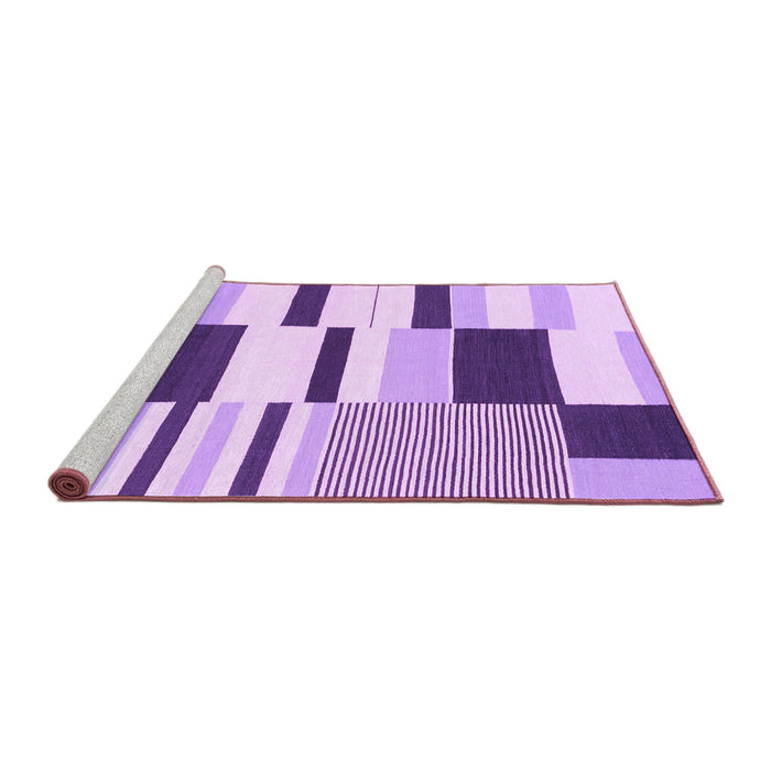 Sideview of Machine Washable Abstract Purple Modern Area Rugs, wshabs1929pur