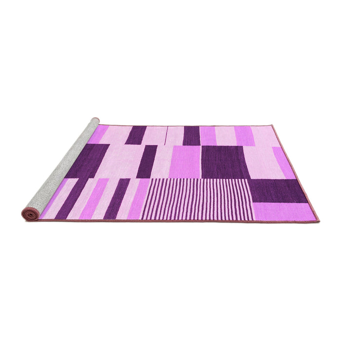 Sideview of Machine Washable Abstract Pink Modern Rug, wshabs1929pnk