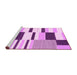 Sideview of Machine Washable Abstract Pink Modern Rug, wshabs1929pnk