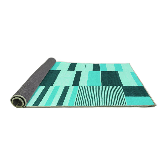 Sideview of Abstract Turquoise Modern Rug, abs1929turq