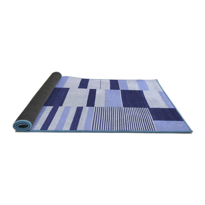 Sideview of Abstract Blue Modern Rug, abs1929blu