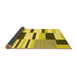 Sideview of Abstract Yellow Modern Rug, abs1929yw