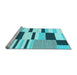 Sideview of Machine Washable Abstract Light Blue Modern Rug, wshabs1929lblu