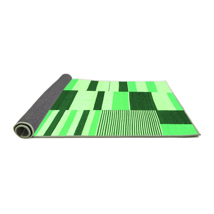 Sideview of Abstract Green Modern Rug, abs1929grn