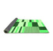 Sideview of Abstract Green Modern Rug, abs1929grn