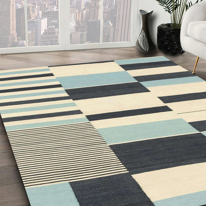 Abstract Vanilla Gold Modern Rug in Family Room, abs1929