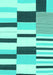 Machine Washable Abstract Turquoise Modern Area Rugs, wshabs1929turq