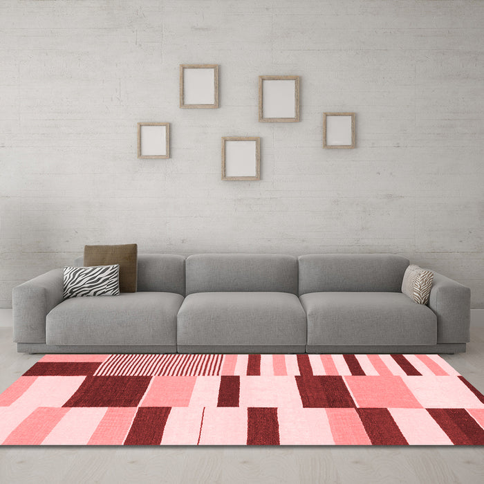 Modern Red Washable Rugs