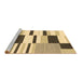 Sideview of Machine Washable Abstract Brown Modern Rug, wshabs1929brn