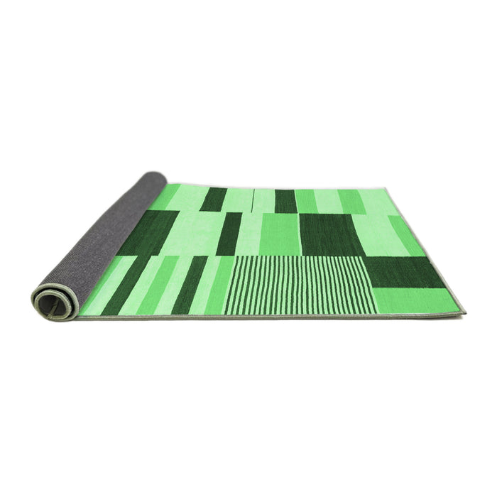 Sideview of Abstract Emerald Green Modern Rug, abs1929emgrn