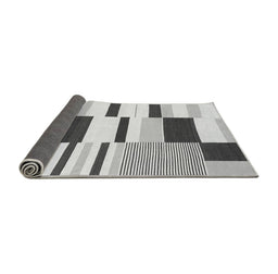 Sideview of Abstract Gray Modern Rug, abs1929gry