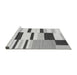 Sideview of Machine Washable Abstract Gray Modern Rug, wshabs1929gry