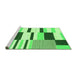 Sideview of Machine Washable Abstract Green Modern Area Rugs, wshabs1929grn