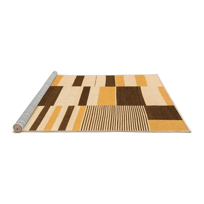 Sideview of Machine Washable Abstract Orange Modern Area Rugs, wshabs1929org