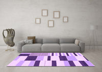 Machine Washable Abstract Purple Modern Rug, wshabs1929pur