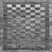 Square Machine Washable Checkered Gray Modern Rug, wshabs192gry