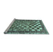 Sideview of Machine Washable Checkered Light Blue Modern Rug, wshabs192lblu