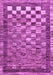 Checkered Purple Modern Rug, abs192pur