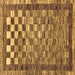 Square Machine Washable Checkered Brown Modern Rug, wshabs192brn