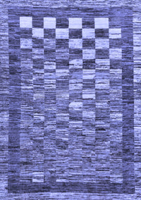 Checkered Blue Modern Rug, abs192blu